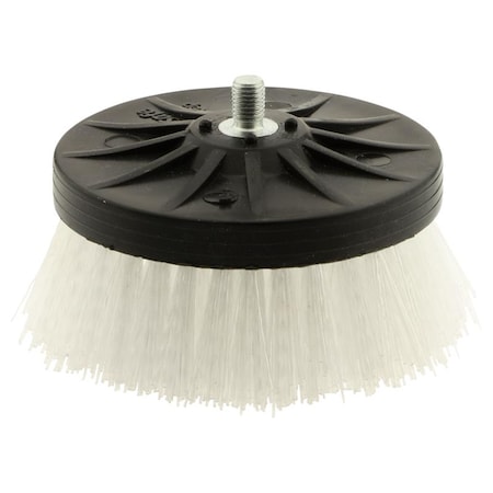 Hti Stiff Scrub Brush - White Bristles (3.5" Rotary Brush) SS-35